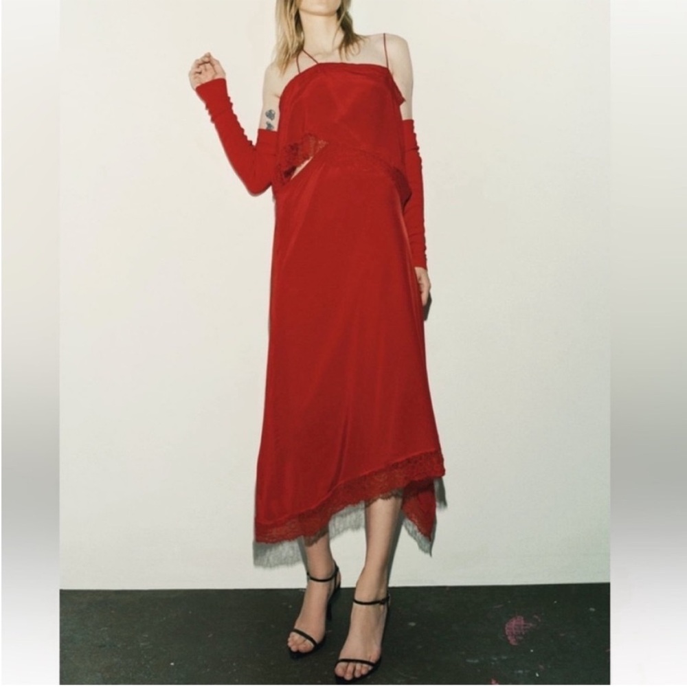 Zara Lace Slip Dress Limited Edition